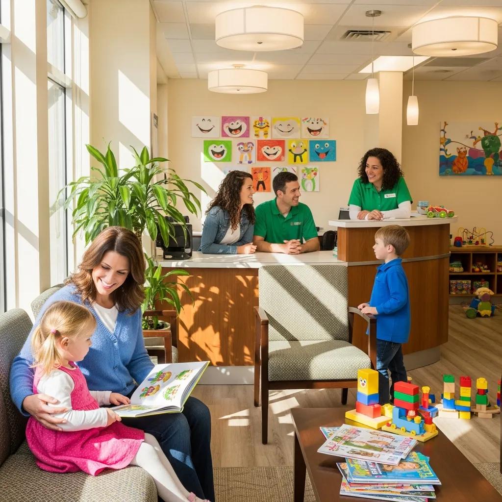 Cozy waiting area where families feel comfortable before appointments