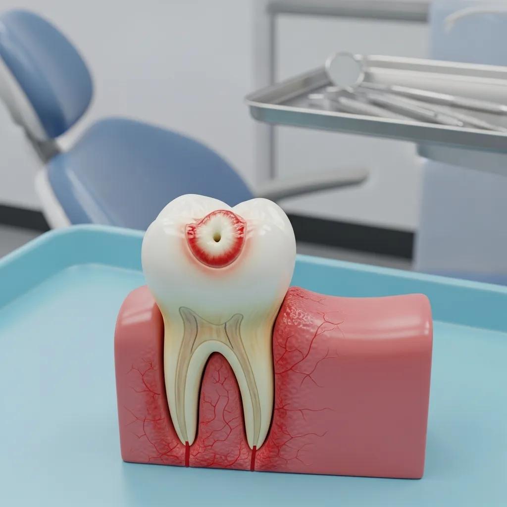 When to Seek Emergency Dental Care: Avoid Tooth Injury Today Illustration showing a dental abscess and its common symptoms
